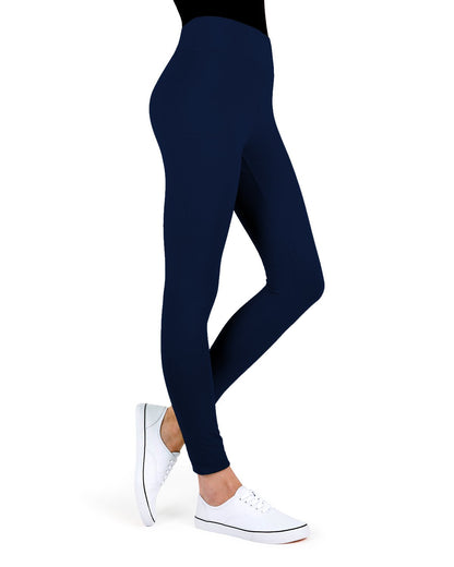 Women's Cotton Blend Basic Yoga Pants : Color: Navy