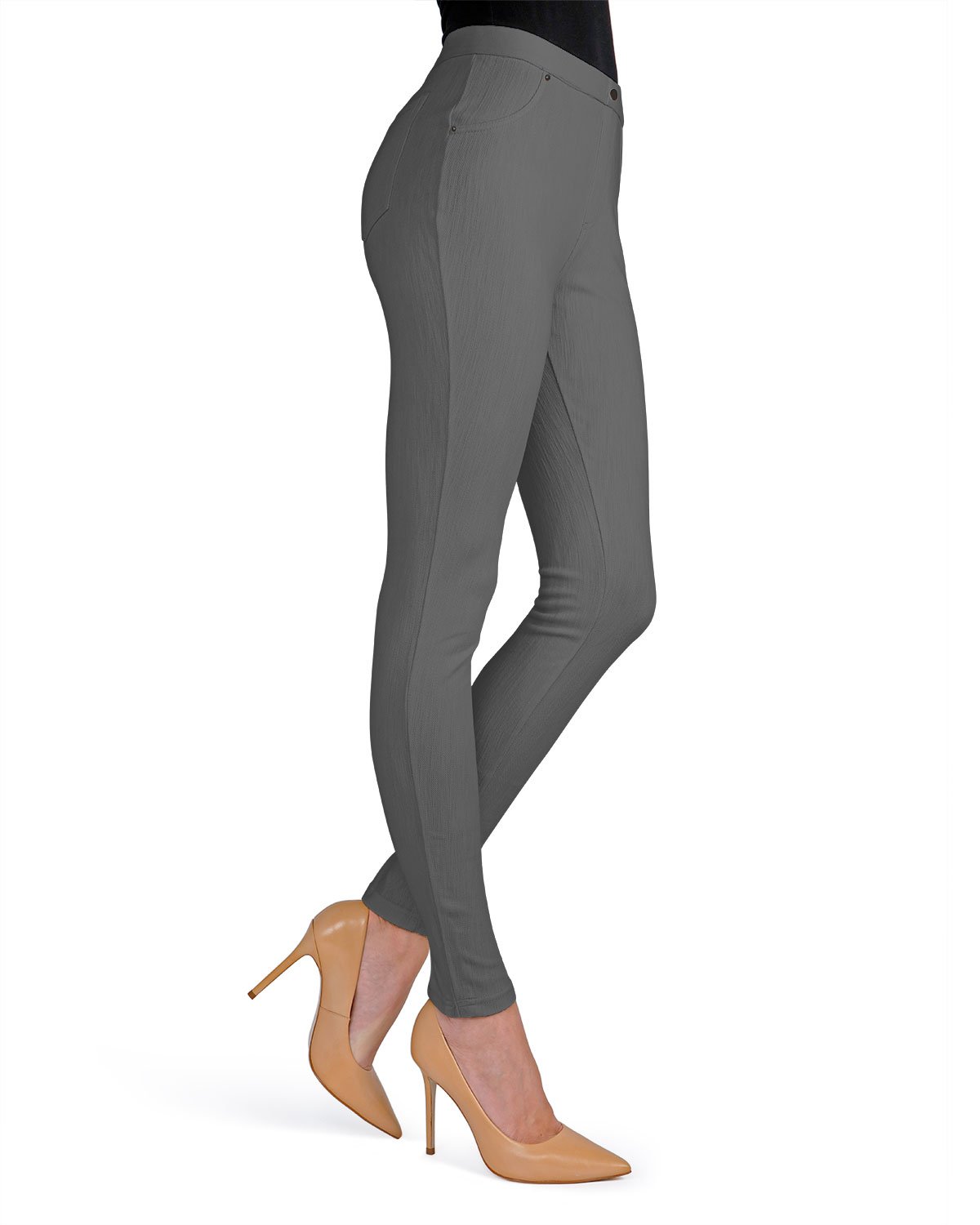 Lisse Chino Cotton Blend Leggings : Color: Gray
