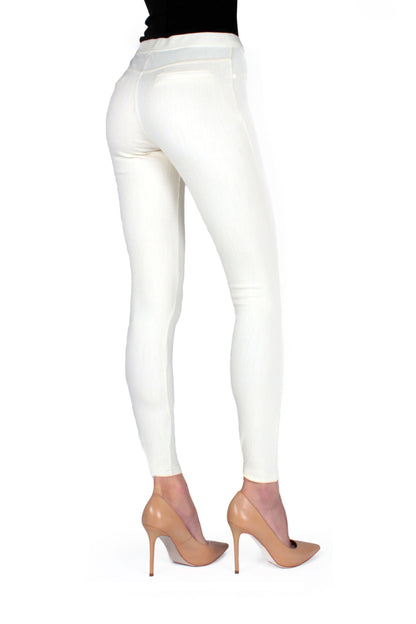 Lisse Chino Cotton Blend Leggings : Color: Ivory