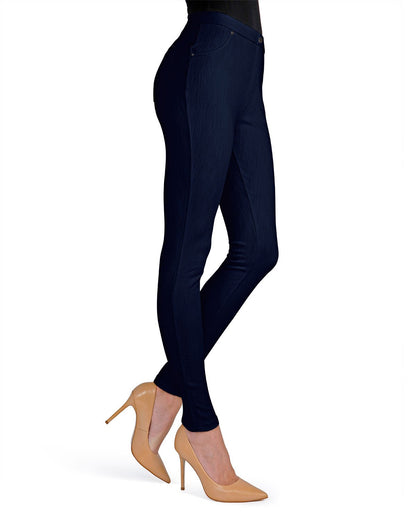 Lisse Chino Cotton Blend Leggings : Color: Navy