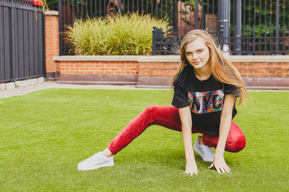 Wide-Rib Stretch Corduroy Leggings : Color: Fired Brick