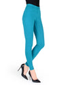 Pants-Style Cotton Blend Leggings : Color: Pagoda Blue