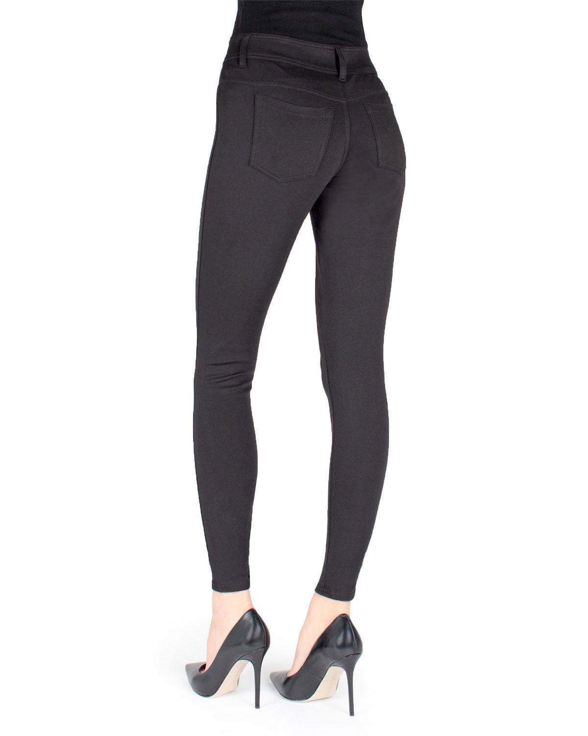 Women's Faux Denim Ponte Leggings : Color: Black