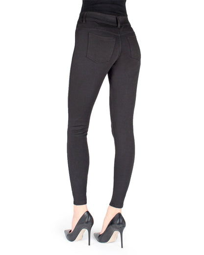 Women's Faux Denim Ponte Leggings : Color: Black