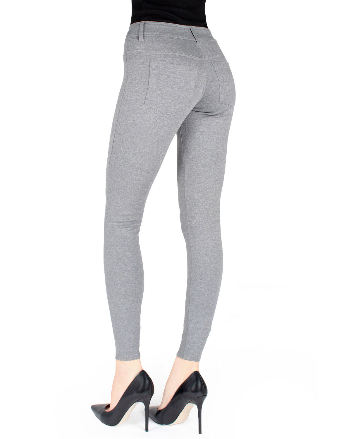 Women's Faux Denim Ponte Leggings : Color: Medium Gray Heather