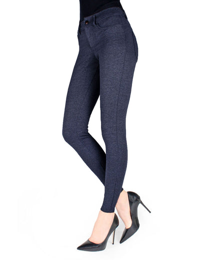 Women's Faux Denim Ponte Leggings : Color: Navy