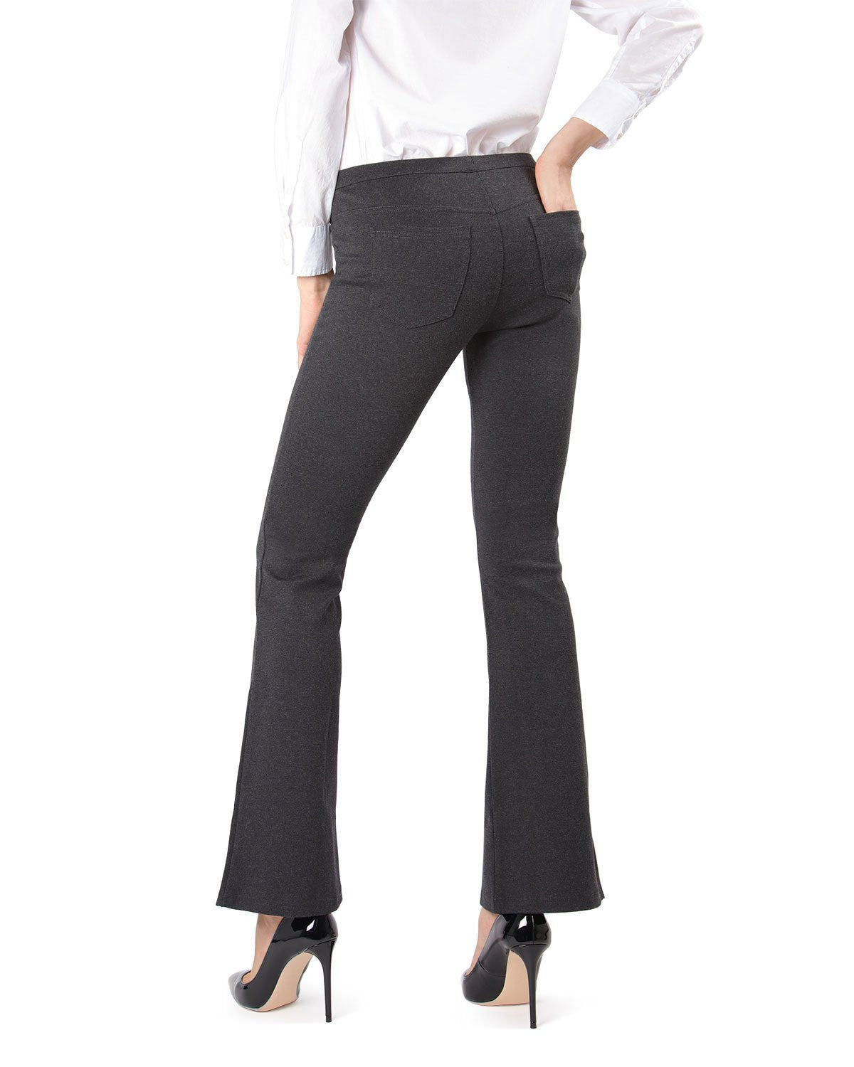 Women's Bootcut Chino Pant Leggings : Color: Dark Gray Heather