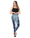 Vintage 80's Style Acid Wash Jean Leggings : Color: Blue Denim