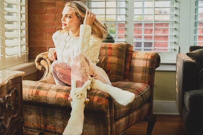 Crushed Velvet Stretch Leggings : Color: Blush Pink