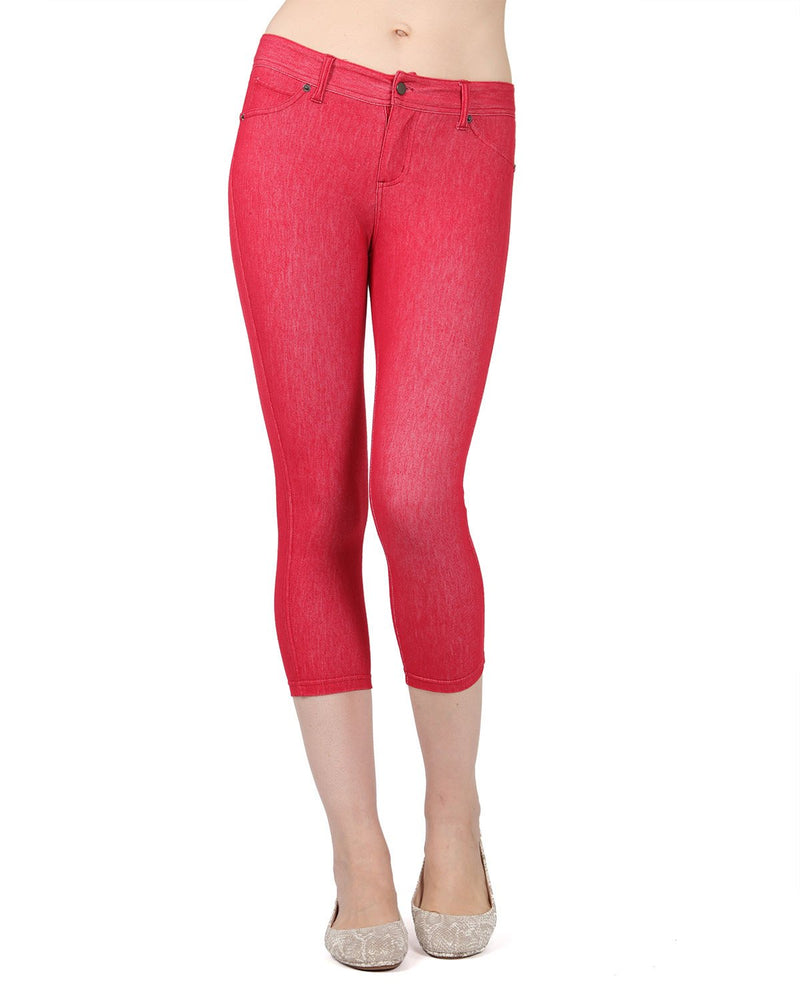 Buy online Red Cotton Leggings from Capris & Leggings for Women by Sayonara  for ₹399 at 40% off