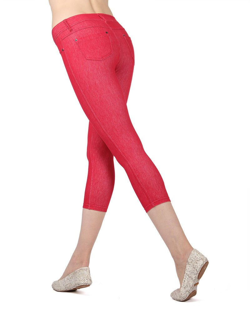 Back Zipper Capris Nylon Leggings For Women – Victorian Pink