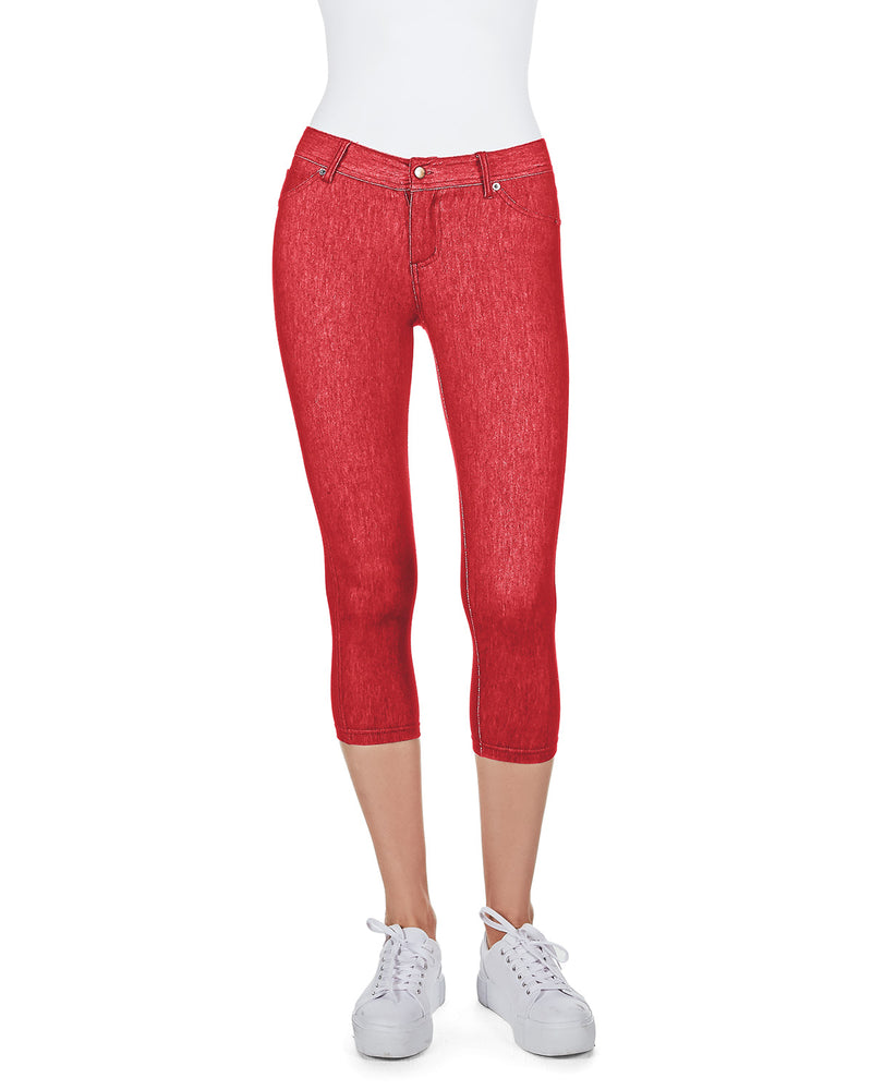 Red Maori Capri Leggings – Found By Me - Everyday Clothing & Accessories