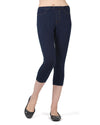 Priga Denim Cotton Capri Jean Leggings : Color: Dark Wash