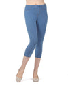 Priga Denim Cotton Capri Jean Leggings : Color: Light Wash