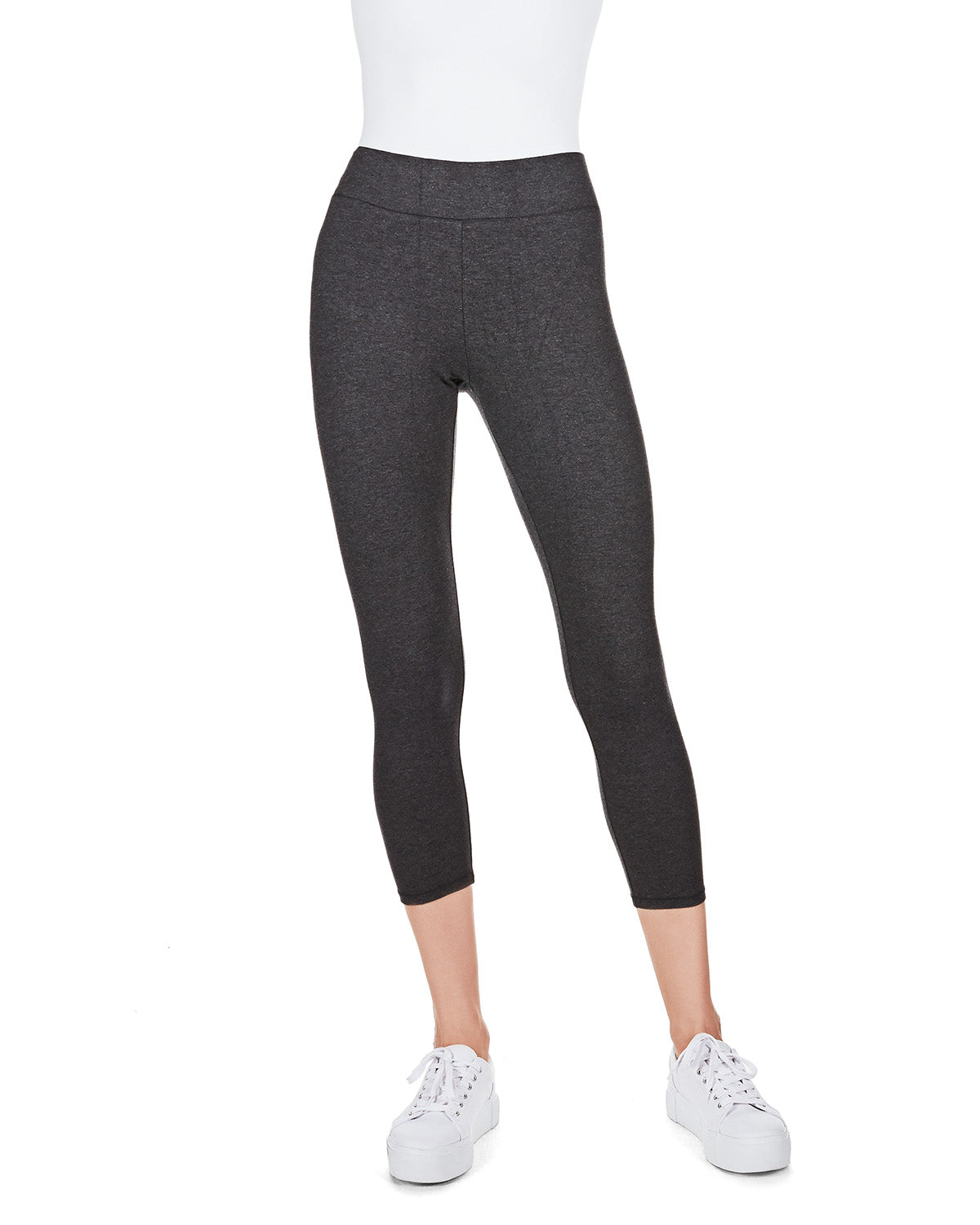 Women's Comfort Cotton Capri Lightweight Leggings : Color: Black