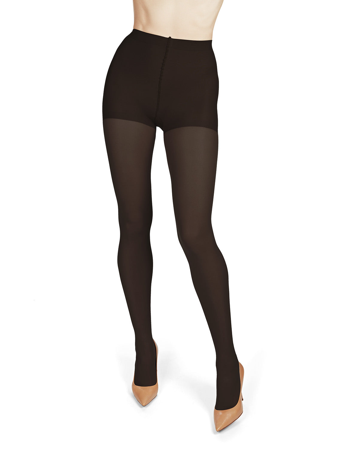 Light Support Opaque 30 Denier Pantyhose : Color: Black