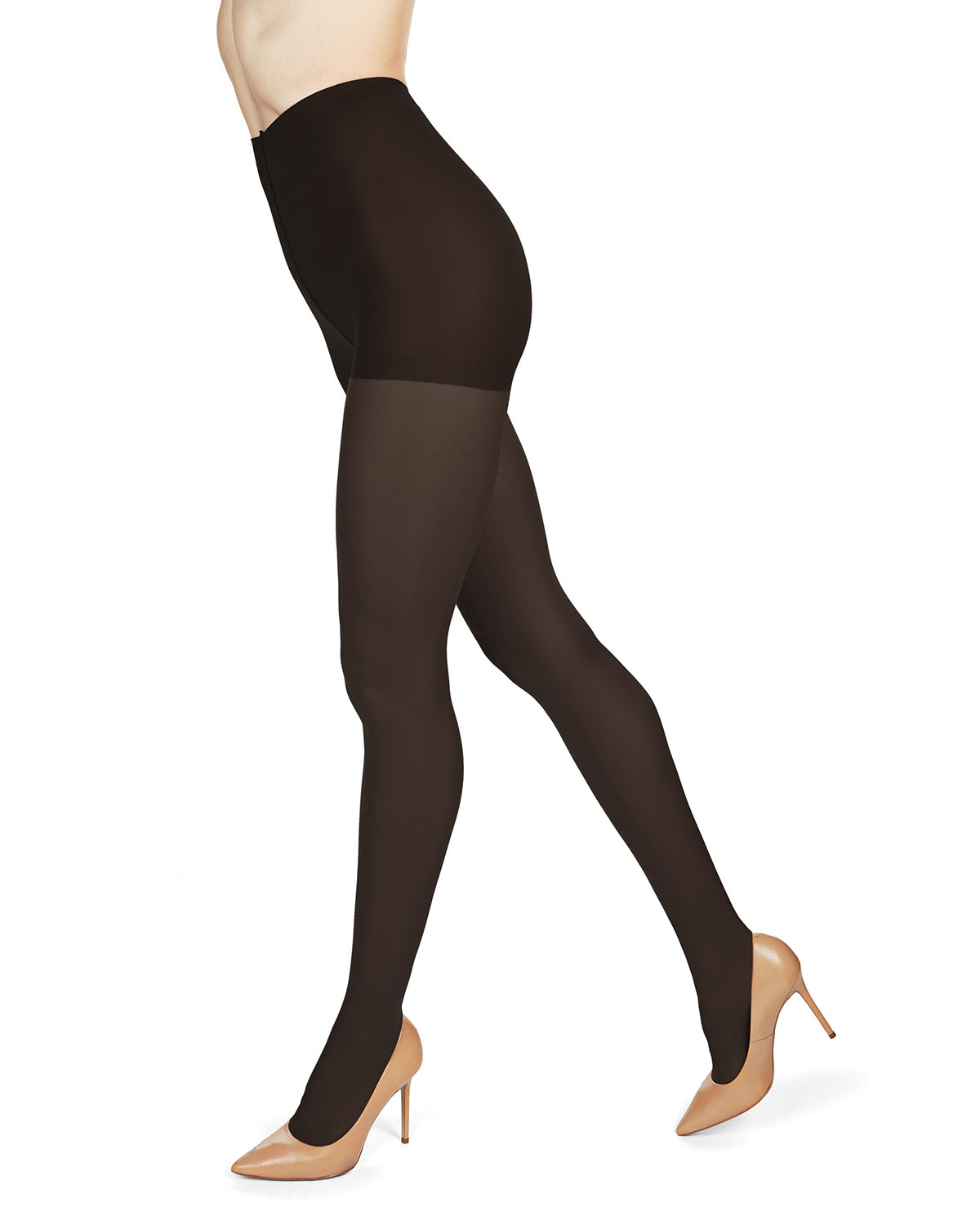 Light Support Opaque 30 Denier Pantyhose : Color: Black
