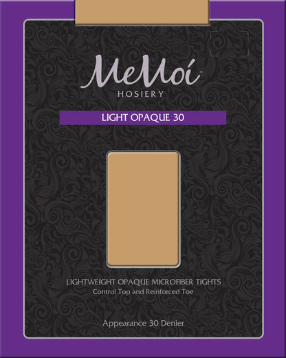 Light Support Opaque 30 Denier Pantyhose : Color: Nude