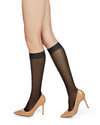 Women's Silky Sheer Knee Highs : Color: Black