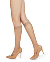 Women's Silky Sheer Knee Highs : Color: Nude