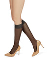 Women's Silky Super Sheer Knee Highs : Color: Black