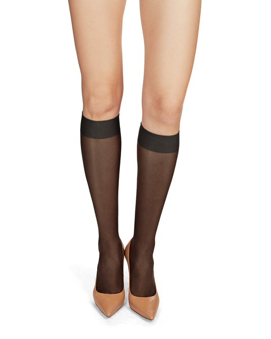 Women's Light Support Sheer Knee Highs : Color: Black