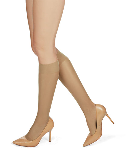 Women's Support Mate 60 Denier Knee Highs : Color: Bambi