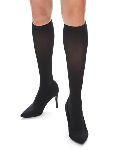 Women's Microfiber Opaque 60 Denier Knee Highs : Color: Bambi