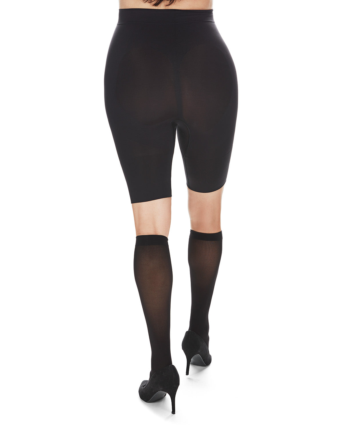 Women's Completely Opaque Knee Highs : Color: Black