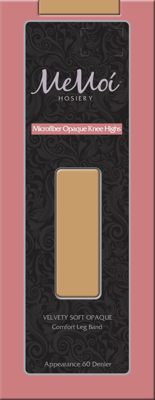 Women's Microfiber Opaque 60 Denier Knee Highs : Color: Nude