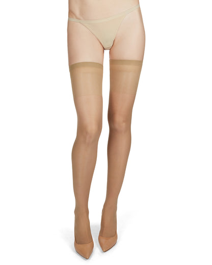 Perfect 60 Opaque Thigh High Stocking : Color: Natural