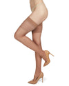 Women's Silky Sheer Nylon Thigh Highs : Color: Honey