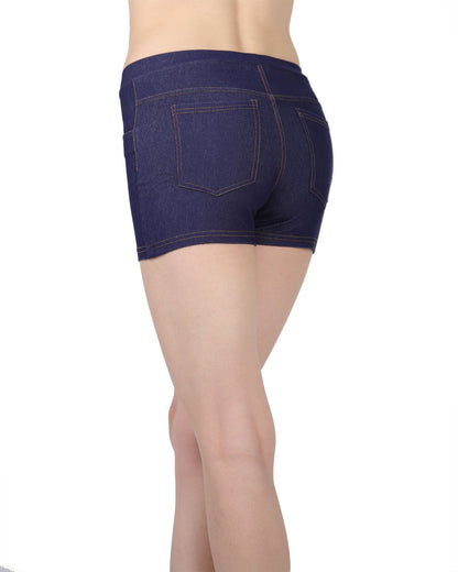 Retaco Denim Legging Short Shorts : Color: Blue Denim