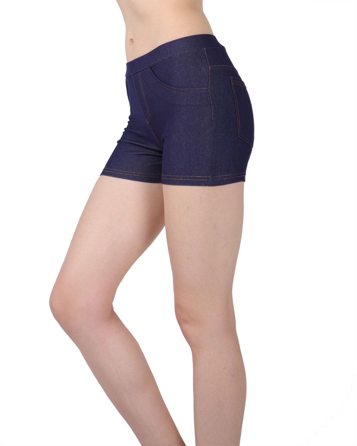 Retaco Denim Legging Short Shorts : Color: Blue Denim