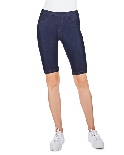 Tepki Denim-Look Bicycle Shorts : Color: Blue Denim