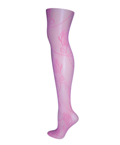 Women's Romantic Rosenetta Netted Nylon Tights : Color: Petal Pink