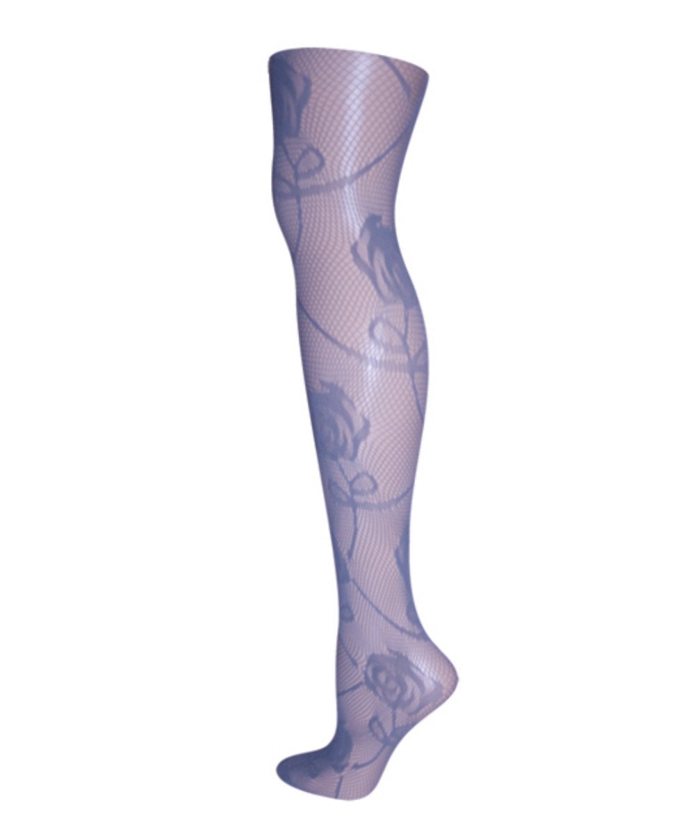 Women's Romantic Rosenetta Netted Nylon Tights : Color: Summer Clouds