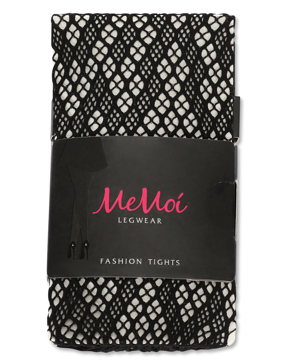 Women's Checkered Diamonds Nylon Net Tights : Color: Black
