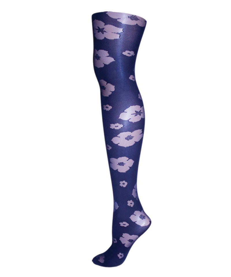 Flocked Daydream Floral Opaque Tights