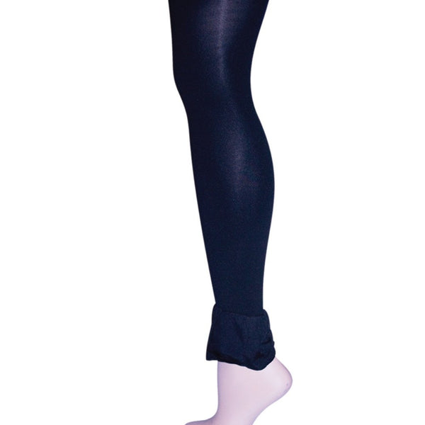Navy Blue Opaque Footless Tights for Women
