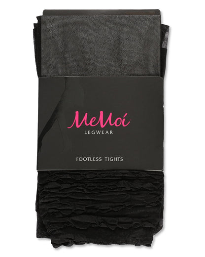 Layered Ruffles Sheer Footless Tights : Color: Black