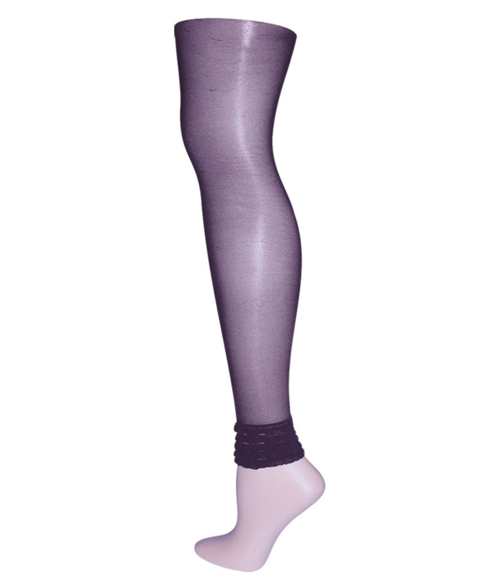 Layered Ruffles Sheer Footless Tights : Color: Thunder