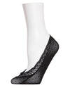 Women's Dotted Lace No Show Liner Socks : Color: Black