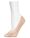 Women's Dotted Lace No Show Liner Socks : Color: Nude