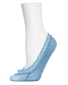 Women's Dotted Lace No Show Liner Socks : Color: Peri