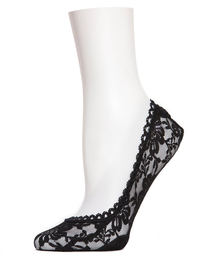 Pretty Daisy No Show Liner Socks : Color: Black