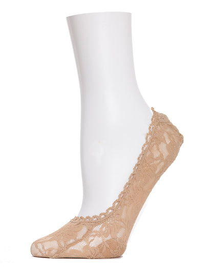 Pretty Daisy No Show Liner Socks : Color: Nude