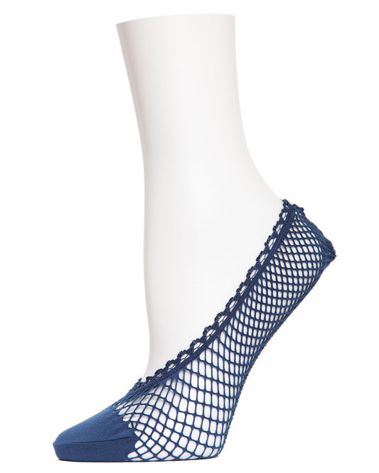 Fishnet Shoe No Show Liner Socks : Color: Denim