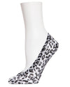 Leopard Print No-Show Liner Socks : Color: Black