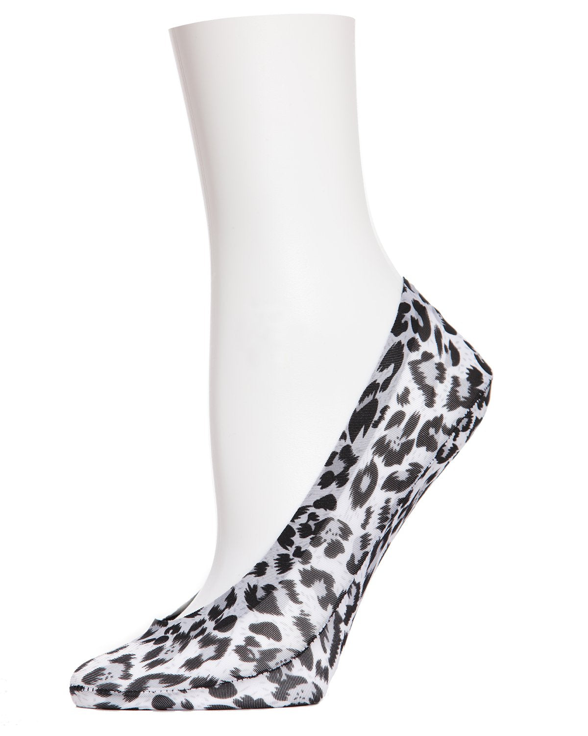 Leopard Print No-Show Liner Socks : Color: Black